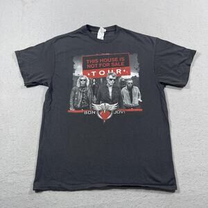 Bon‎ Jovi Shirt Mens Large This House Is Not For Sale Tour 2017 Band Rock Tee